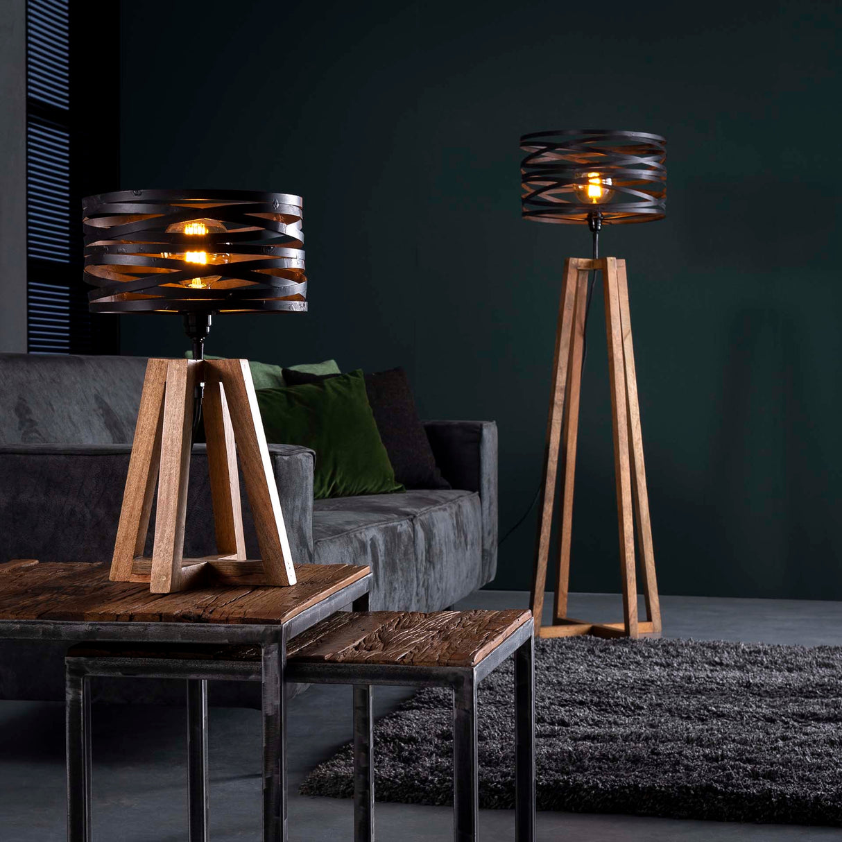 Stehleuchte Twisted Holz