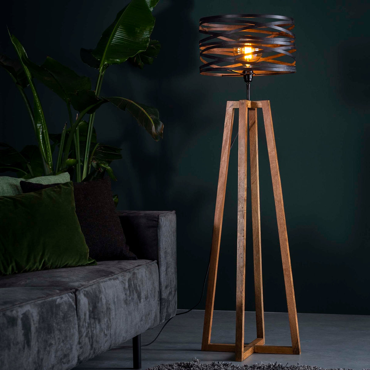 Stehleuchte Twisted Holz