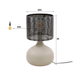 Tischlampe in natürlichem Grau stilvoll und modern