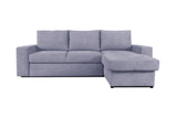 Alfred Ecksofa grau mit Ausziehbett Inkl. Aufbewahrung