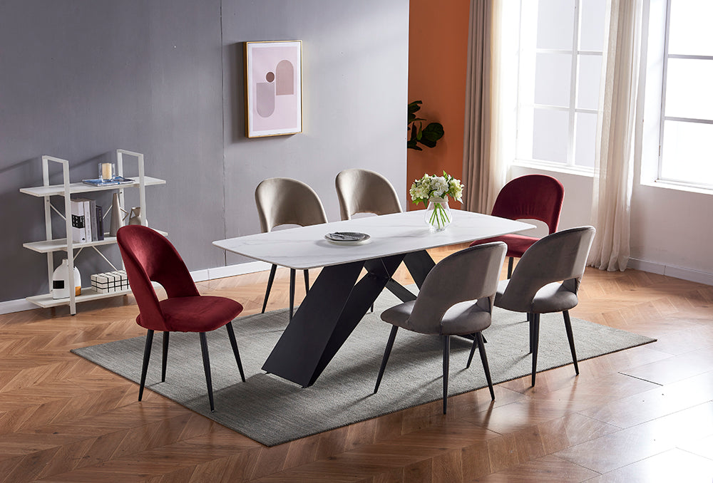 Esstisch Lehmann Keramikplatte weiss 160cm