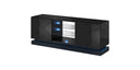 ARVENA+ TV-Möbel Hochglanz schwarz +LED Beleuchtung 160x57x42cm