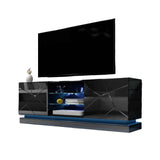 ARVENA+ TV-Möbel Hochglanz weiss+LED Beleuchtung 160x57x42cm