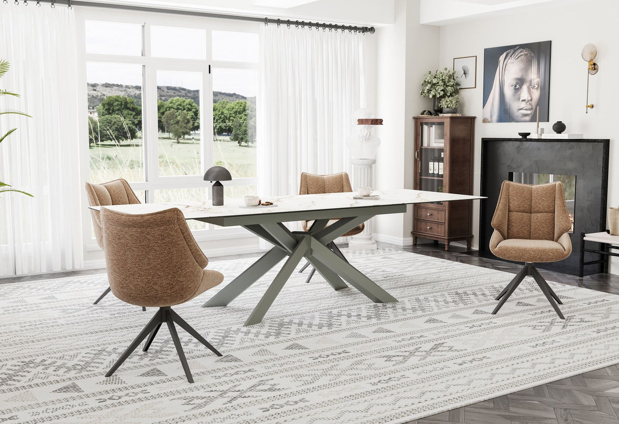 AMANDO Stuhl gepolstert Drehfunktion braun