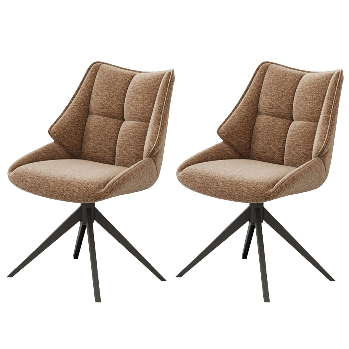 AMANDO Stuhl gepolstert Drehfunktion braun