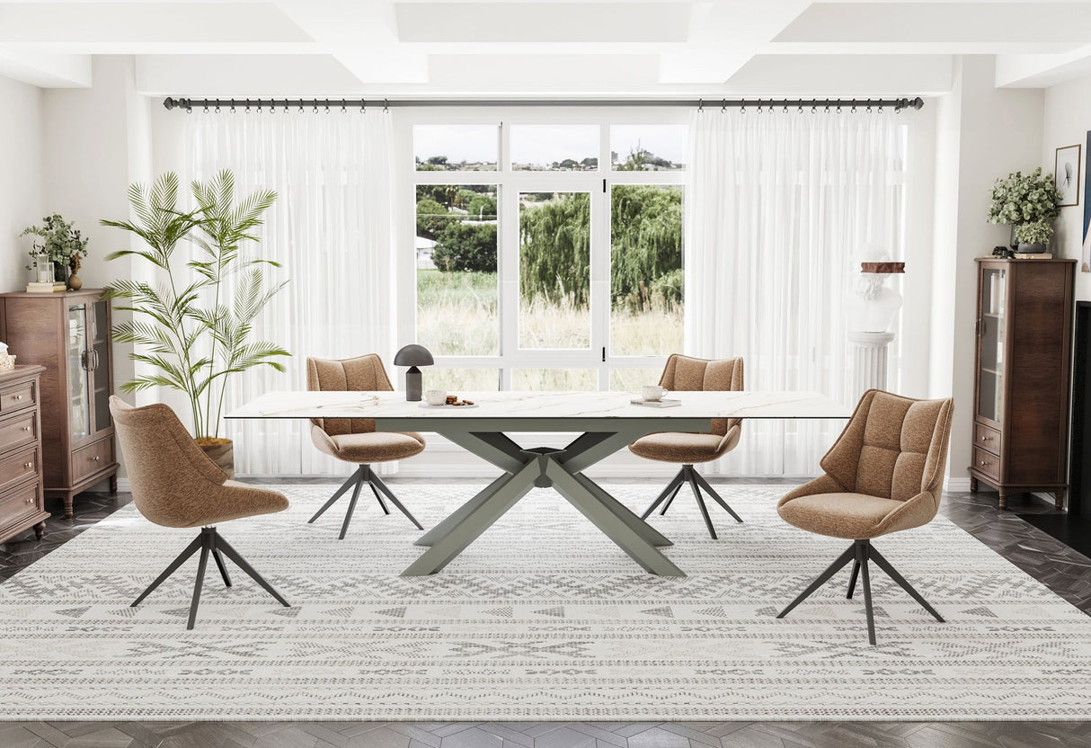 AMANDO Stuhl gepolstert Drehfunktion braun