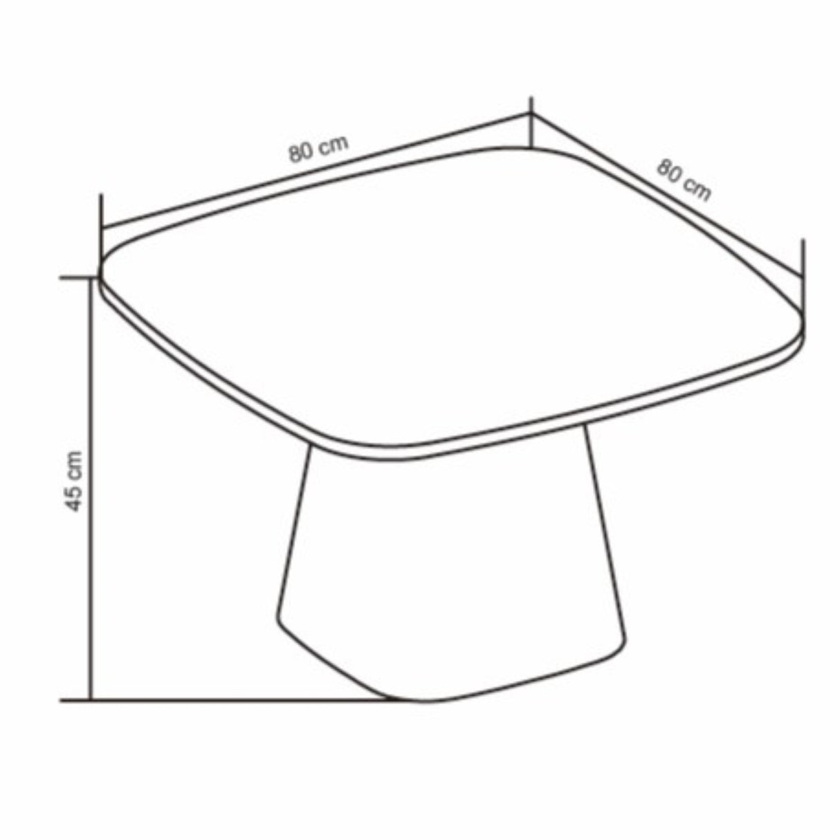 MARLIO Couchtisch weiss Keramik 80x80 cm