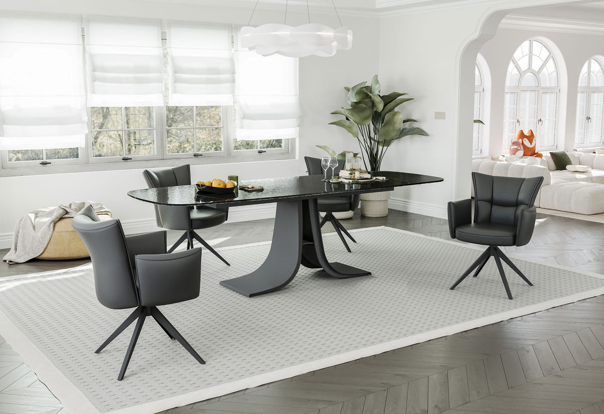 BERENTS Großer Ausziehtisch, schwarz 180-260x95x76cm