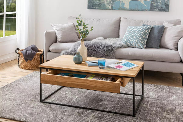 Birmingham Couchtisch Eiche mit Schublade 105x62 cm