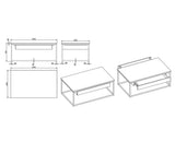 Birmingham Couchtisch Eiche mit Schublade 105x62 cm