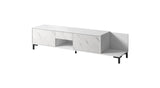 Carrara TV-Möbel, Marmor Design 195x50cm, Weiss