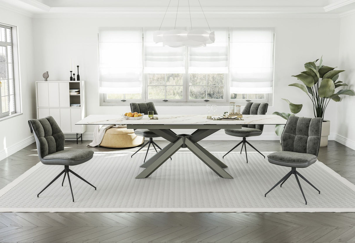 Calvin+ Stuhl  360°-Drehung, grau