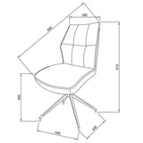 Calvin+ Stuhl  360°-Drehung, grau