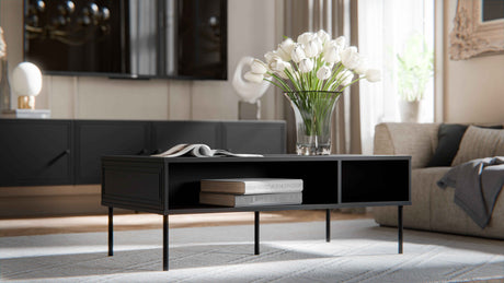 Couchtisch, MAISON LINEA 110x40x60cm, Weiss matt