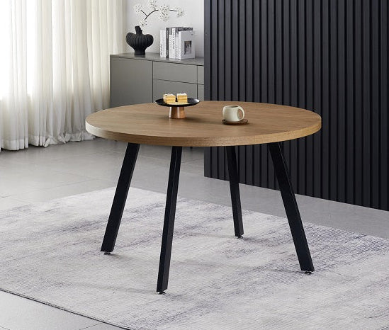 Esstisch Stockholm – Rund, Holz MDF Ø 120 × 75