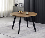 Esstisch Stockholm – Rund, Holz MDF Ø 120 × 75