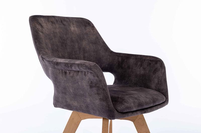 DAVID Armlehnstuhl 360° Anthrazit 58 x 61 x 83cm