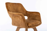 DAVID Armlehnstuhl 360° Curry /Gelb 58 x 61 x 83cm