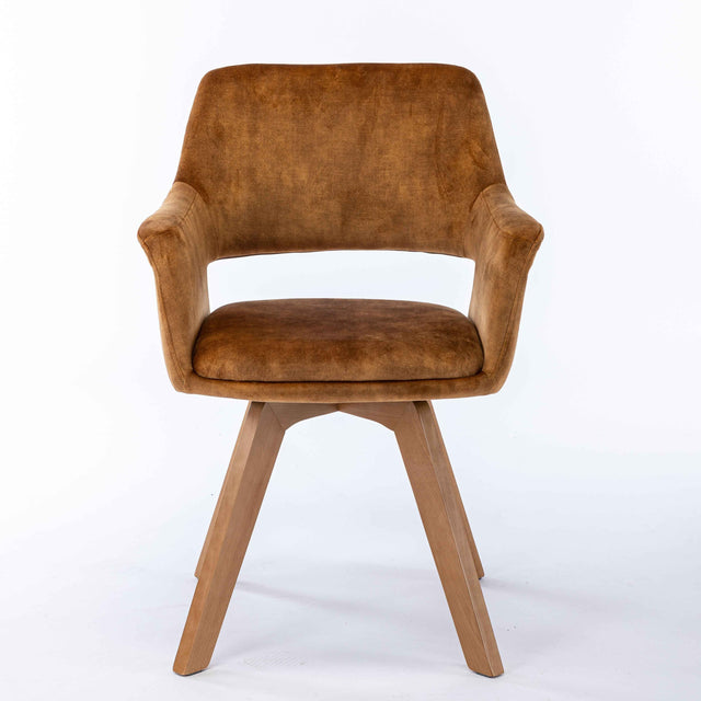 DAVID Armlehnstuhl 360° Curry /Gelb 58 x 61 x 83cm
