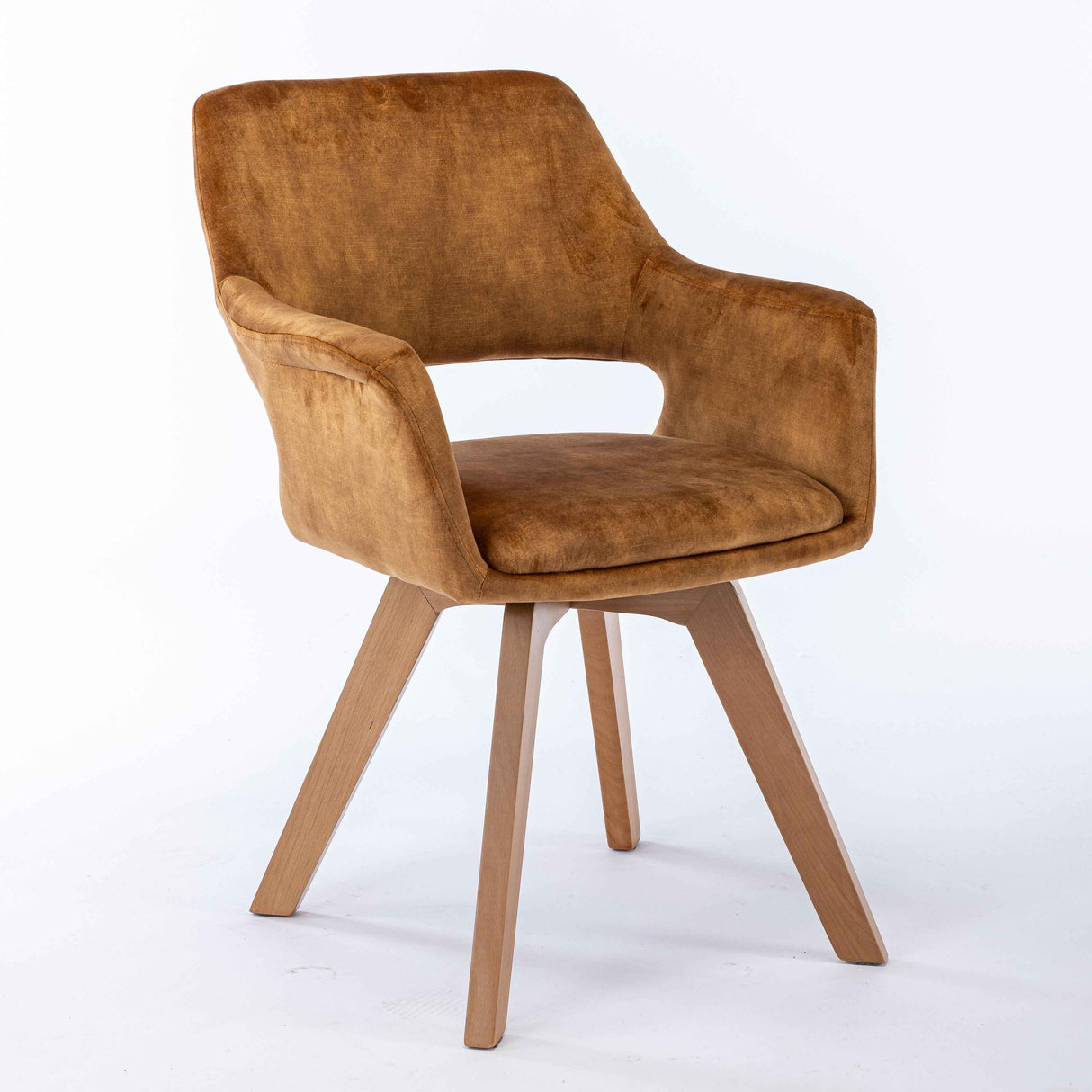 DAVID Armlehnstuhl 360° Curry /Gelb 58 x 61 x 83cm
