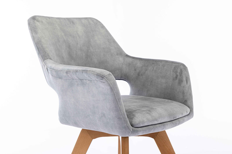 DAVID Armlehnstuhl 360° Grau 58 x 61 x 83cm