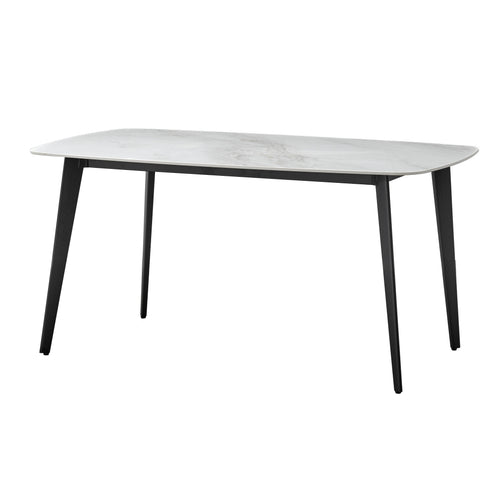 ELONA - Esstisch Marmoroptik weiss 160x90cm