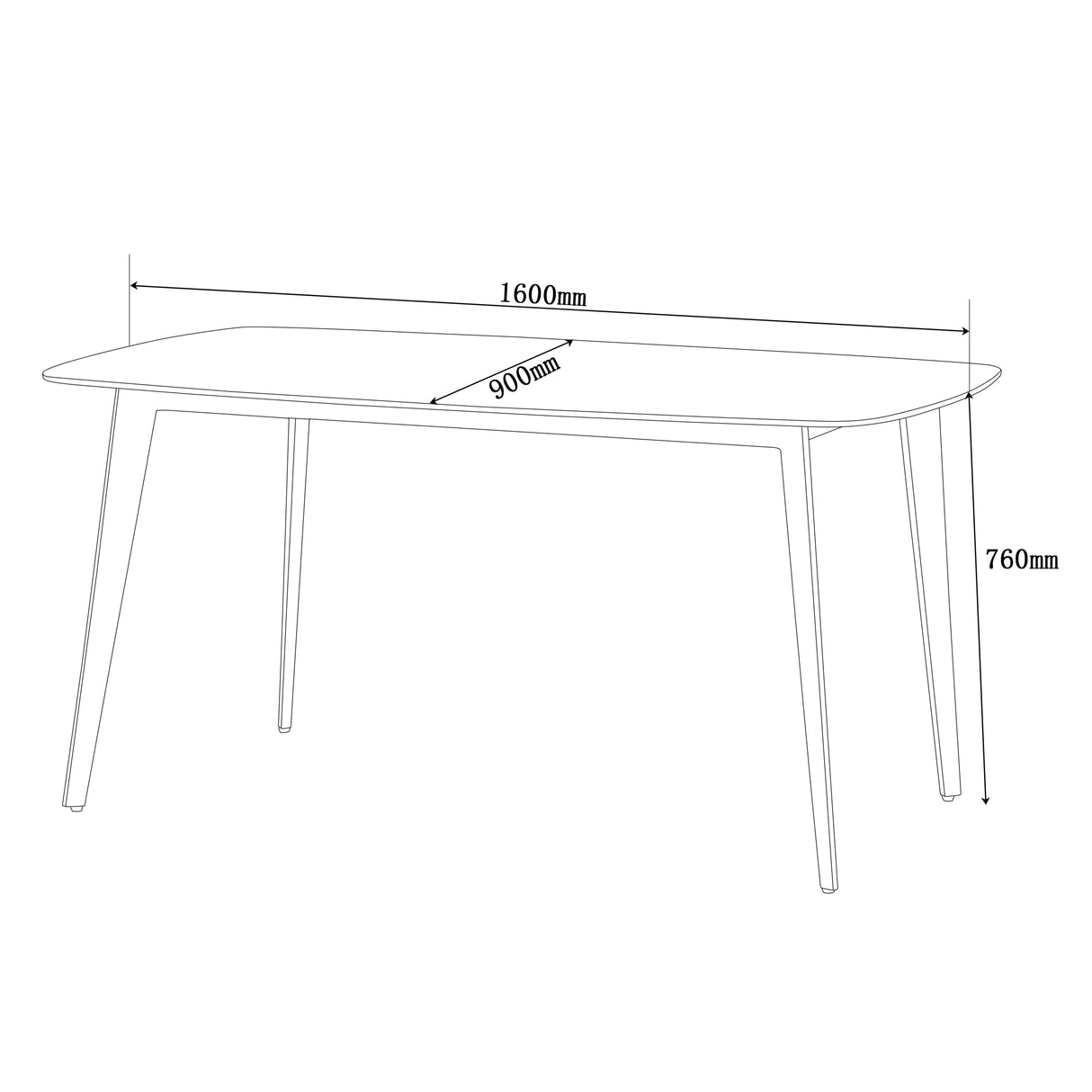 ELONA - Esstisch Marmoroptik weiss 160x90cm