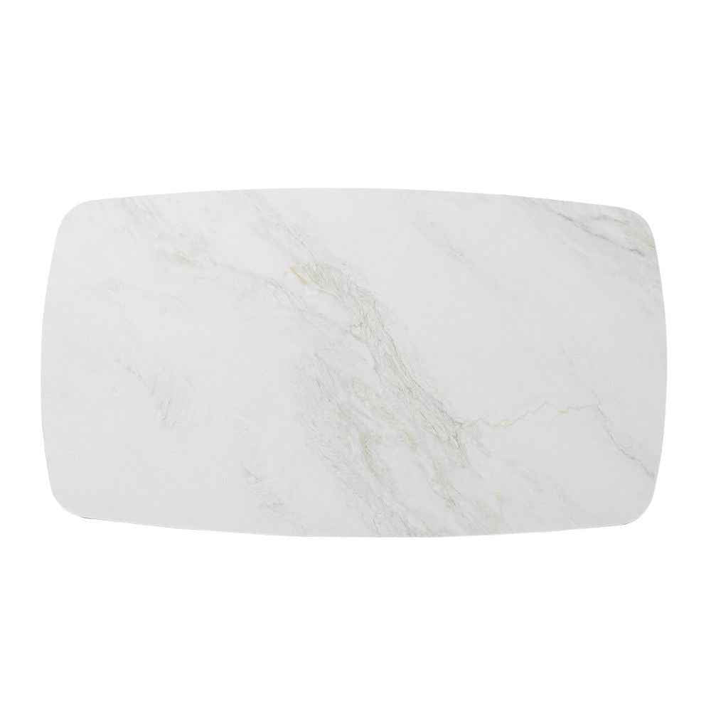 ELONA - Esstisch Marmoroptik weiss 160x90cm