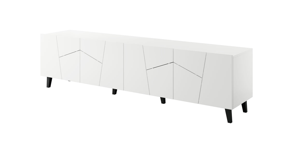 TV-Möbel, ETNARO DESIGN 210x50x45cm, Weiss matt