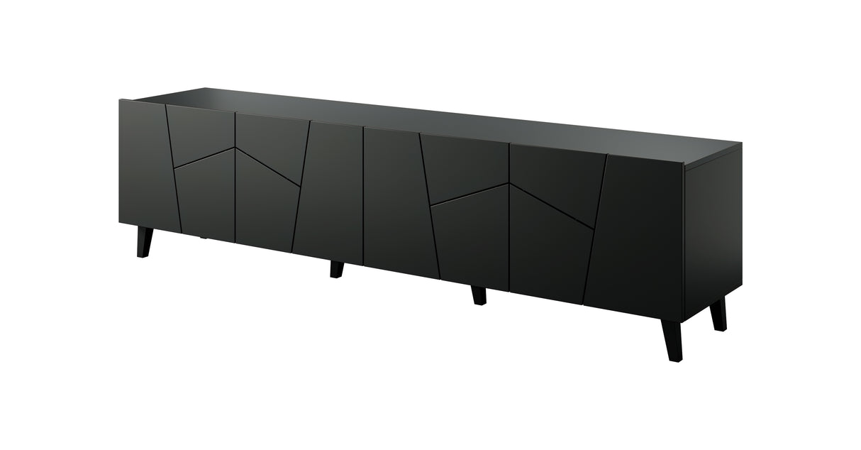 TV-Möbel, ETNARO DESIGN 210x50x45cm, Weiss matt