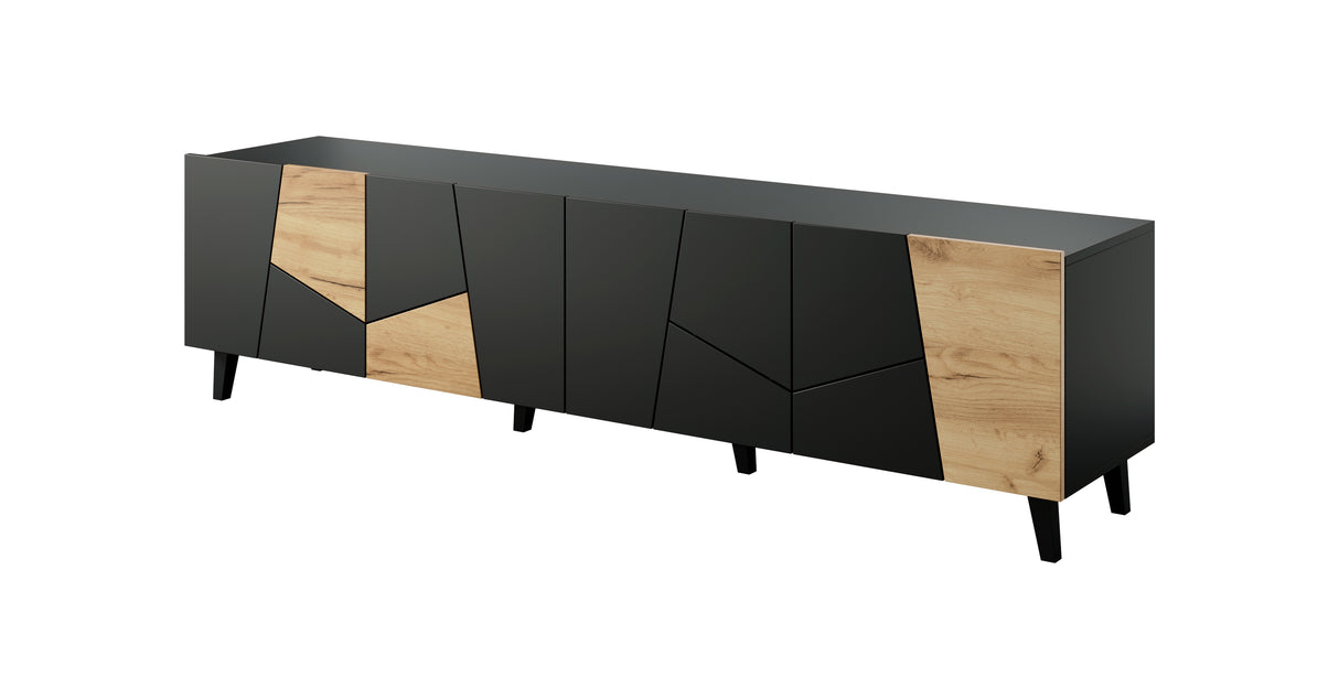 TV-Möbel, ETNARO DESIGN 210x50x45cm, Weiss matt