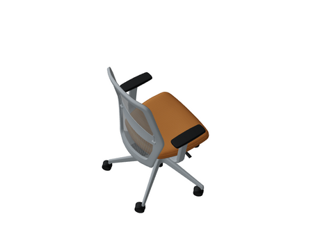 EVO2 Bürostuhl grau Basis /orange Armlehnen - Prime Möbel