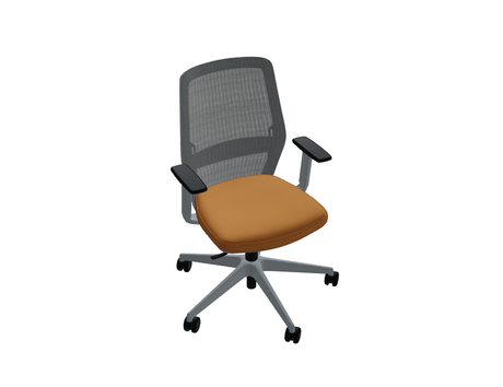 EVO2 Bürostuhl grau Basis /orange Armlehnen - Prime Möbel