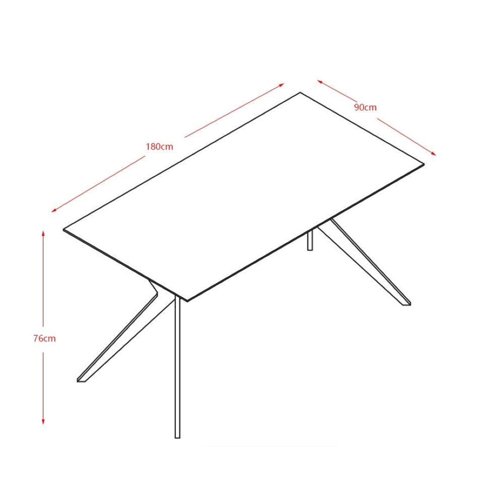 Esstisch Zürich Marmoroptik weiss