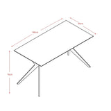 Esstisch Zürich Marmoroptik weiss