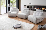 FLOW MC Sofa – 3-teiliges Set mit Relaxfunktion (hellgrau) 288 x100 x109cm