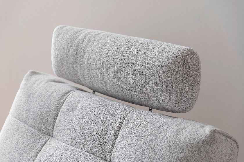 FLOW MC Sofa – 3-teiliges Set mit Relaxfunktion (hellgrau) 288 x100 x109cm