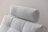FLOW MC Sofa – 3-teiliges Set mit Relaxfunktion (hellgrau) 288 x100 x109cm