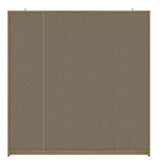 Sandora Kleiderschrank Beige 3-Tür mit Schubladen &Spiegel,207×213 cm