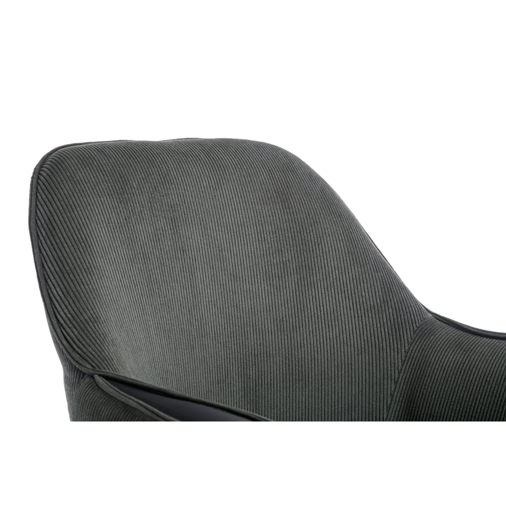 GALLO Armlehnstuhl Cordbezug grün/ schwarz