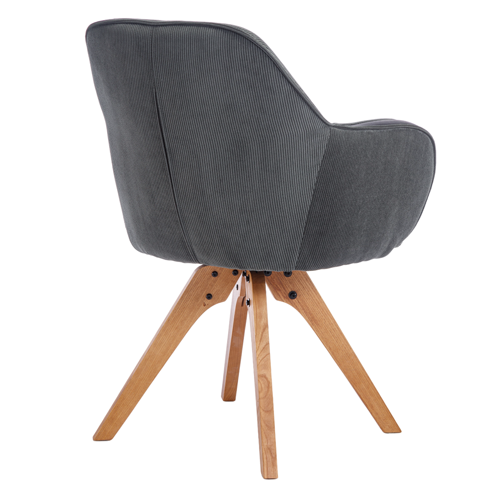 GALLO Armlehnstuhl Cordbezug grün/ schwarz