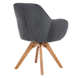 GALLO Armlehnstuhl Cordbezug grün/ schwarz