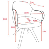 GALLO Armlehnstuhl Cordbezug grün/ schwarz
