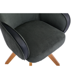 GALLO Armlehnstuhl Cordbezug grün/ schwarz