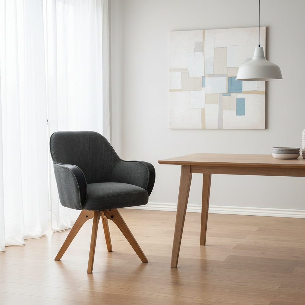 GALLO Armlehnstuhl Cordbezug grün/ schwarz