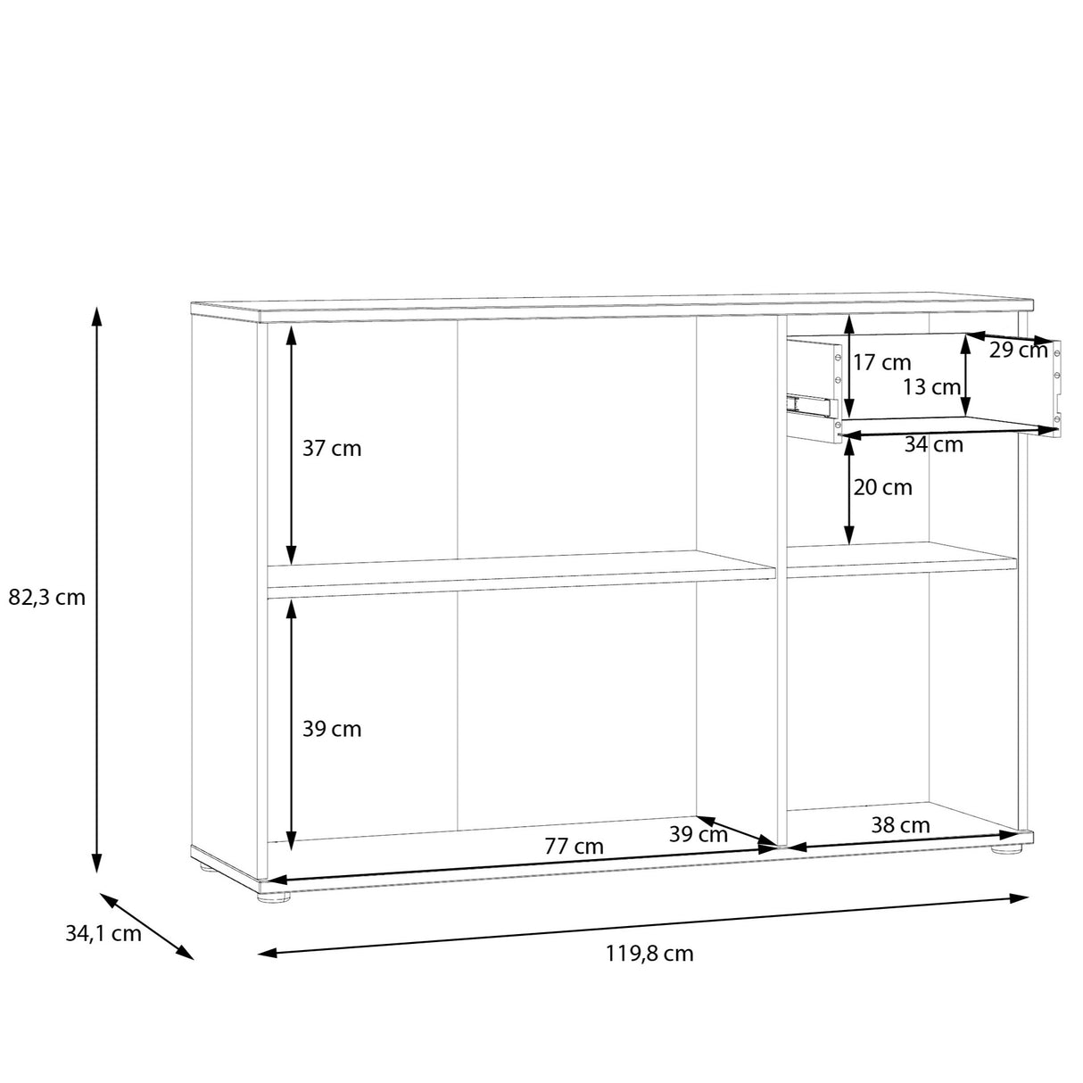 Prime Lunaris Kommode 230cm grün