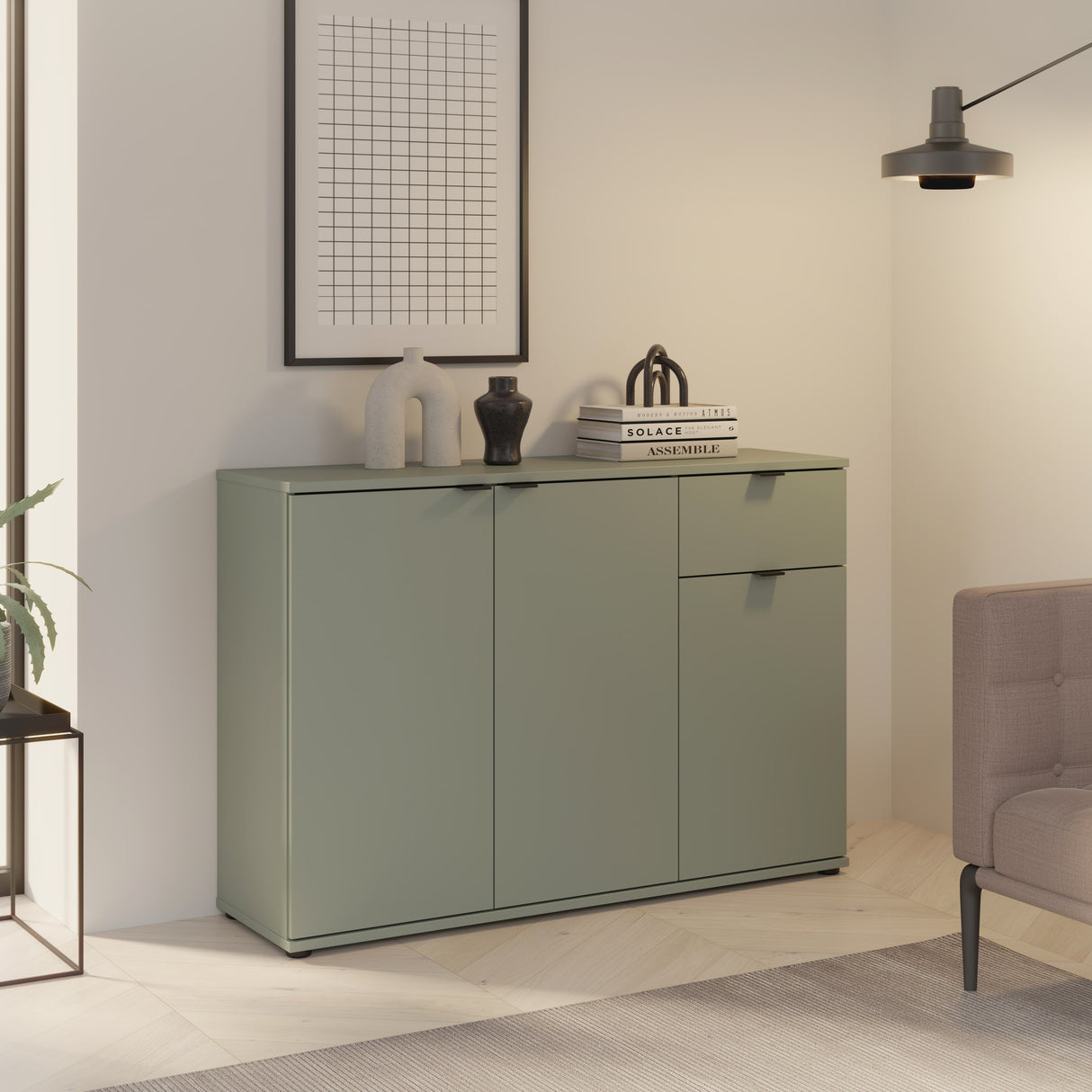 Prime Lunaris Kommode 230cm grün