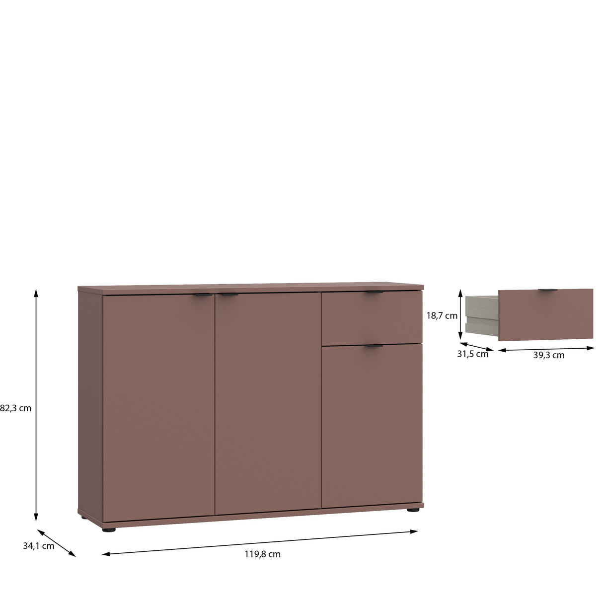 Prime Lunaris Kommode 230cm grün