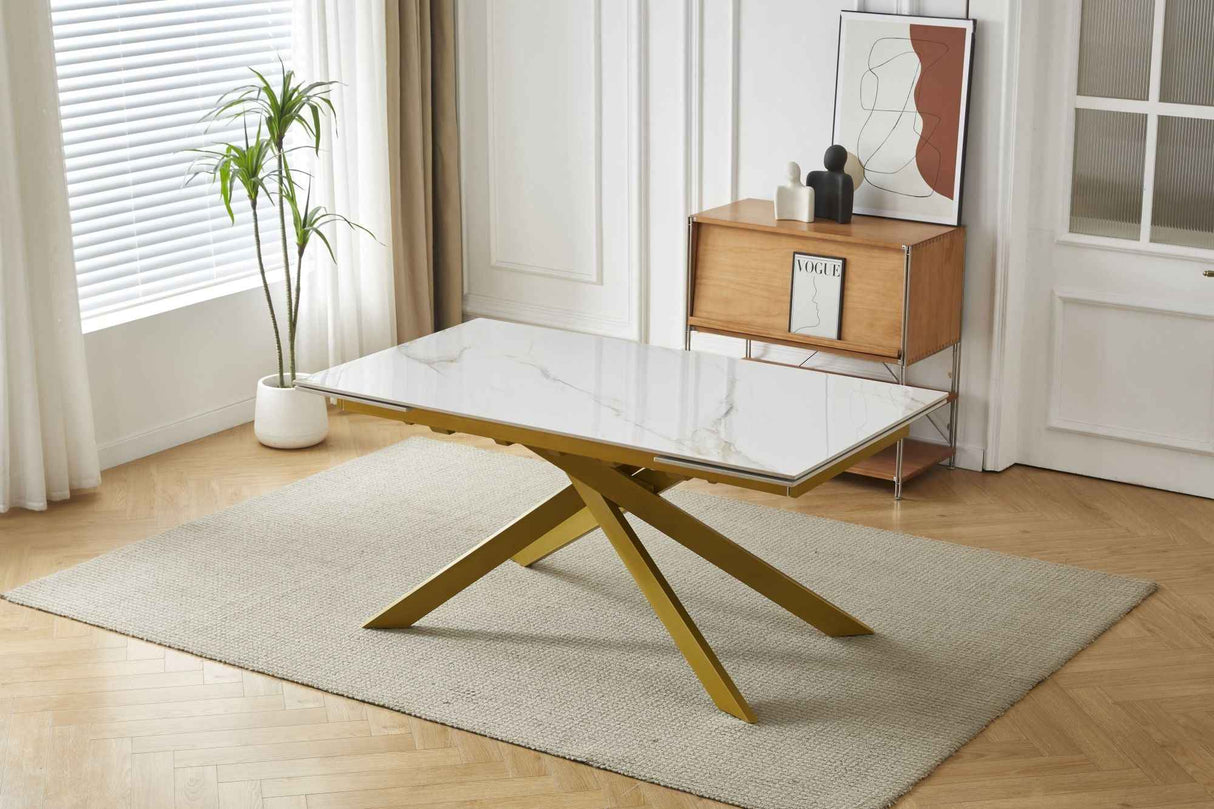 GOLDMANN Ausziehtisch für Esszimmer Keramik Marmor