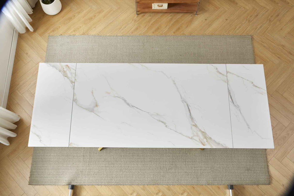 GOLDMANN Ausziehtisch für Esszimmer Keramik Marmor